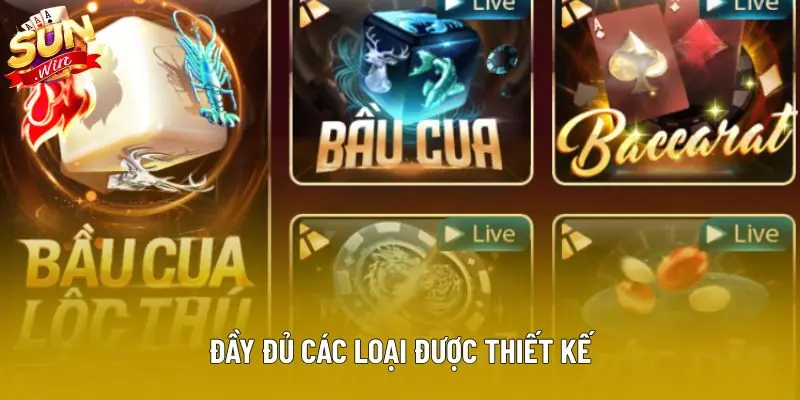 Đầy đủ các loại được thiết kế