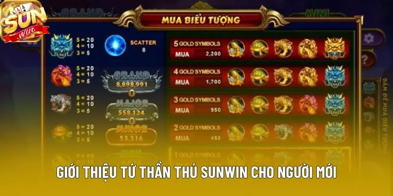 Giới thiệu tứ thần thú sunwin cho người mới